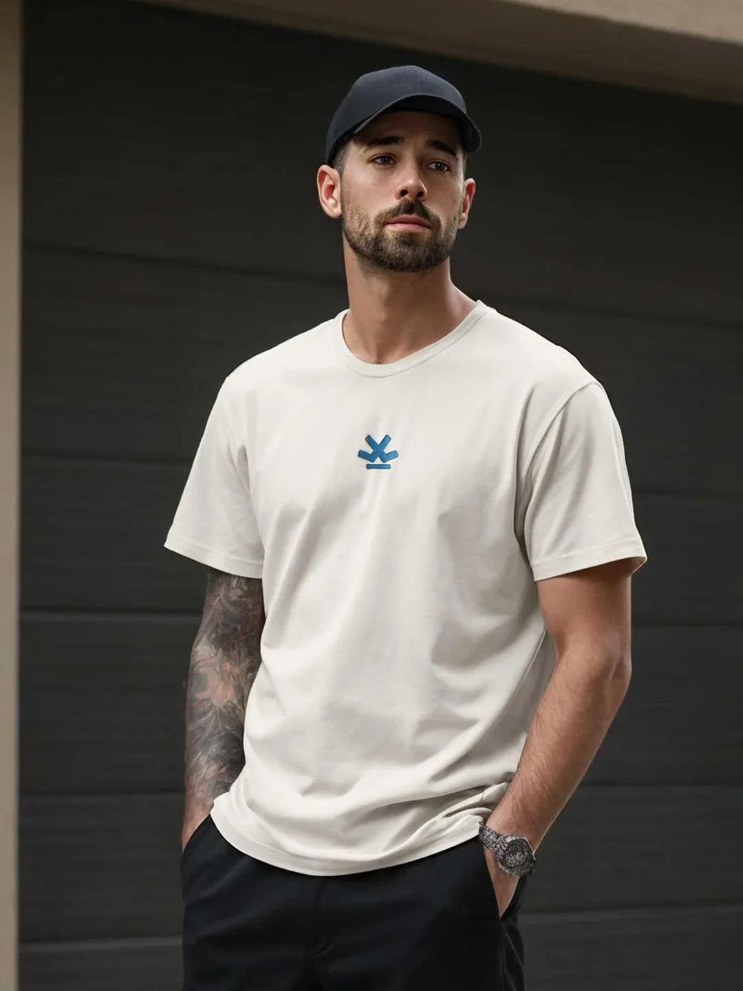Puff Printed Oversized T-Shirt | Off White - Image 3