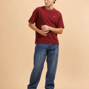 Heavy Fade Loose Fit Jeans | Dark Blue