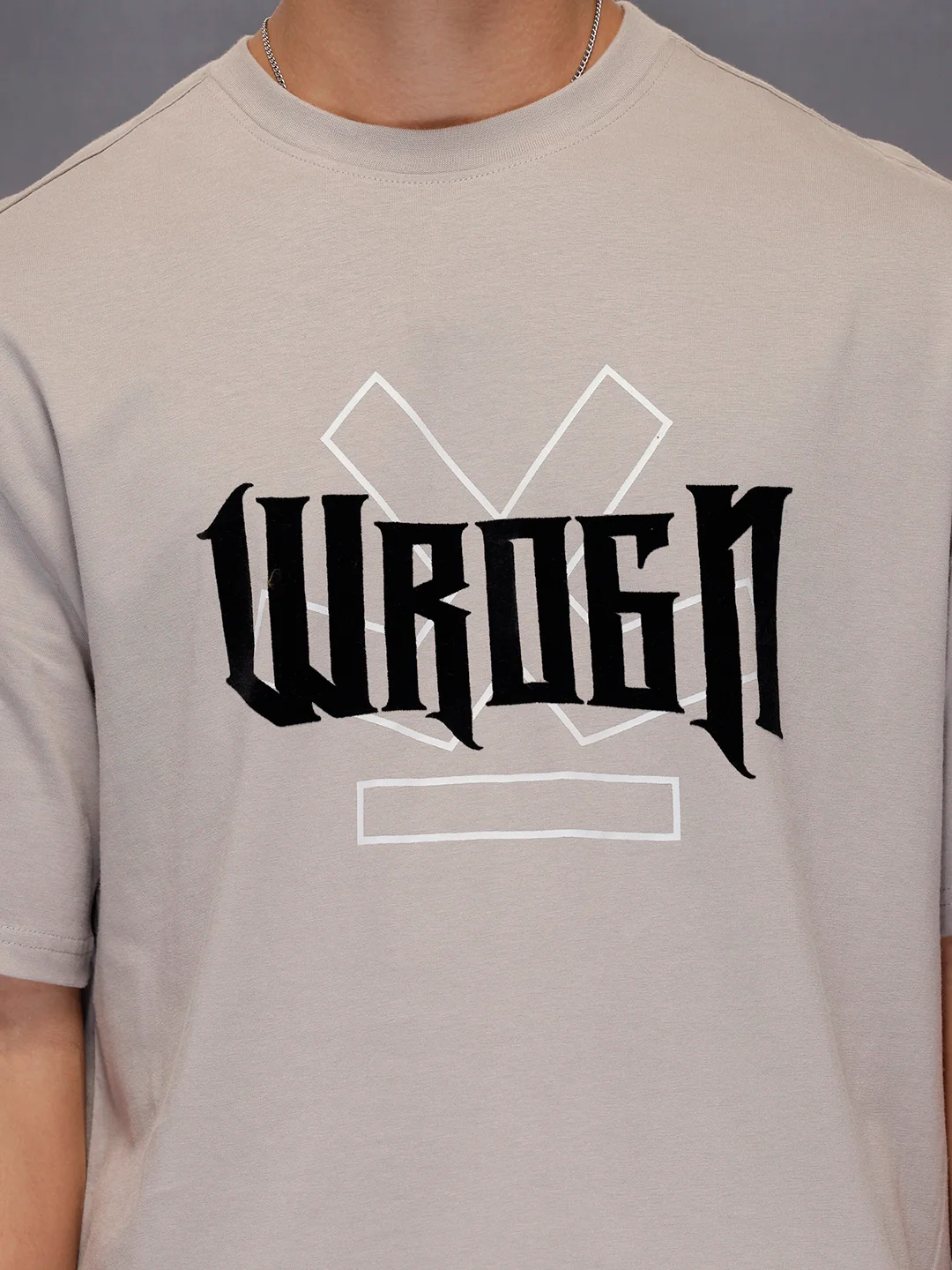 Black Street Typography Tshirt | Grey - Image 3